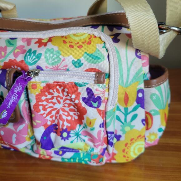 Lily Bloom Shoulder Bag Floral Bird Print Recycled Eco Friendly Pockets - Picture 3 of 10